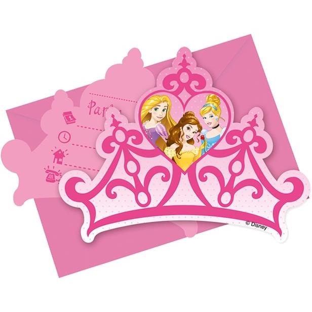 Disney Princess Party Invitations Pack of 6 Invites | Party Save Smile