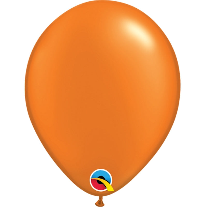 Pearl Mandarin Orange Latex Balloons 5 inch Qualatex | Party Save Smile