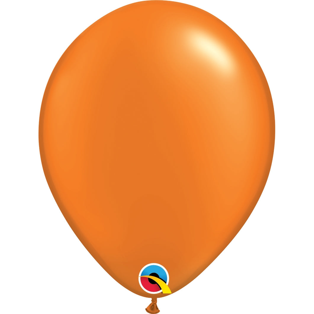 Pearl Mandarin Orange Latex Balloons 11 inch Qualatex | Party Save Smile