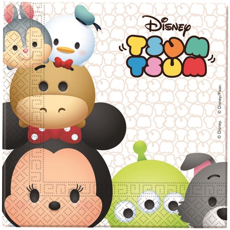 Tsum Tsum Paper Napkins 2 Play Pack of 20 | Party Save Smile