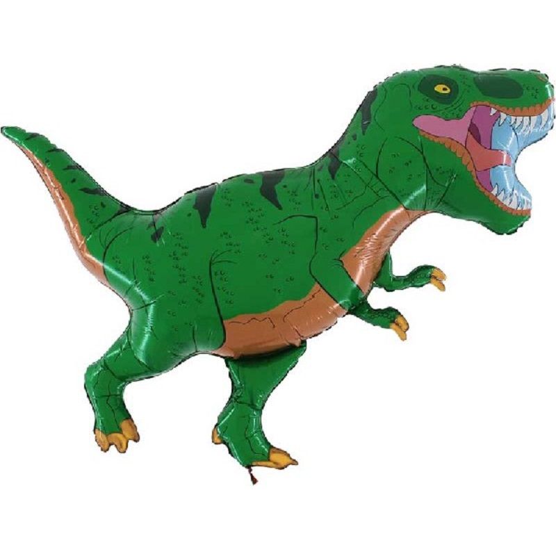 Green T Rex Dinosaur Foil Balloons 36 Inches | Party Save Smile