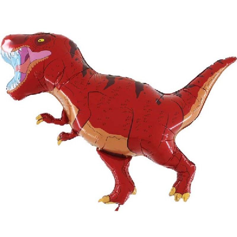 Red T Rex Foil Balloon 36 inches | Party Save Smile