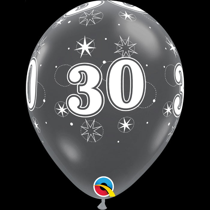 Diamond Clear 30th Birthday Latex Balloons 11 inch Qualatex | Party Save Smile