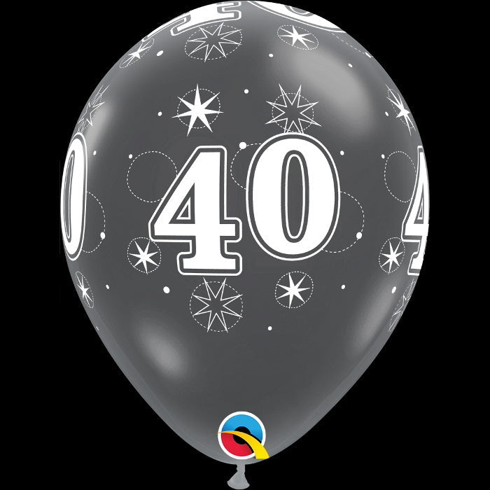 Diamond Clear 40th Birthday Latex Balloons Qualatex 11 inch | Party Save Smile
