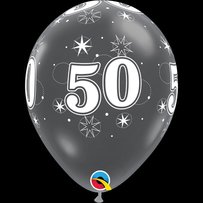 Diamond Clear 50th Birthday Latex Balloons 11 inch Qualatex | Party Save Smile