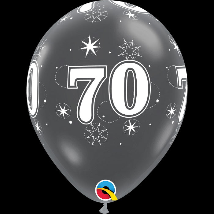 Diamond Clear 70th Birthday Latex Balloons 11 inches | Party Save Smile