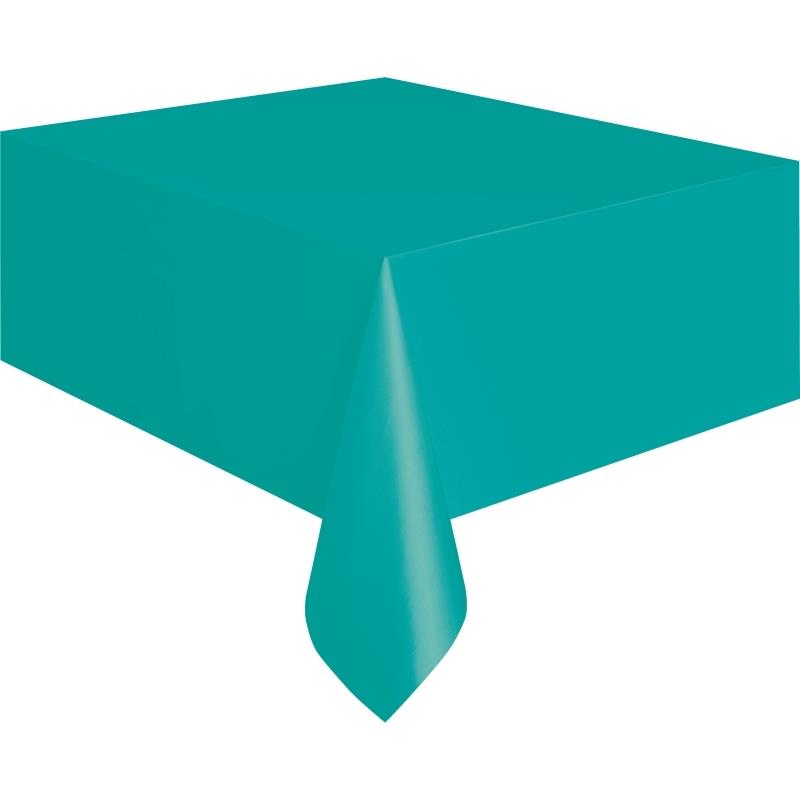 Caribbean Teal Blue Tablecloth 138 x 274cm | Party Save Smile