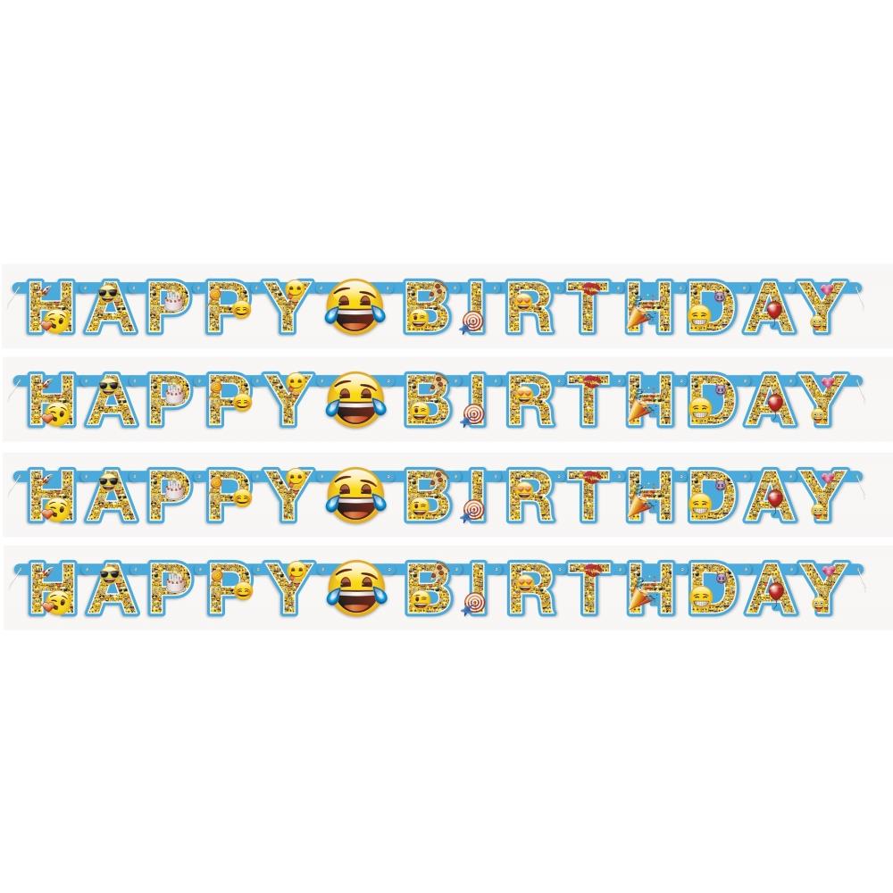 Emoji Banner Happy Birthday | Party Save Smile