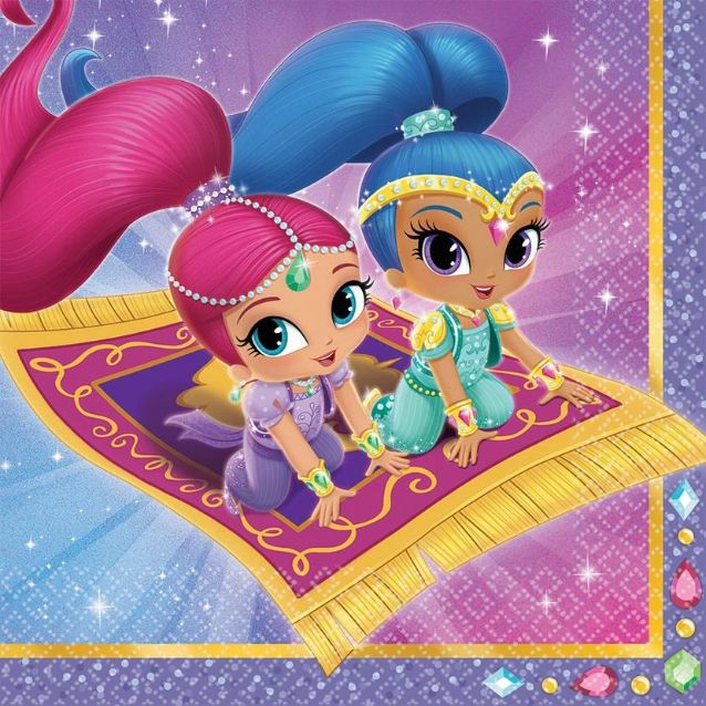 Shimmer & Shine Party Napkins Pack of 16 Serviettes | Party Save Smile