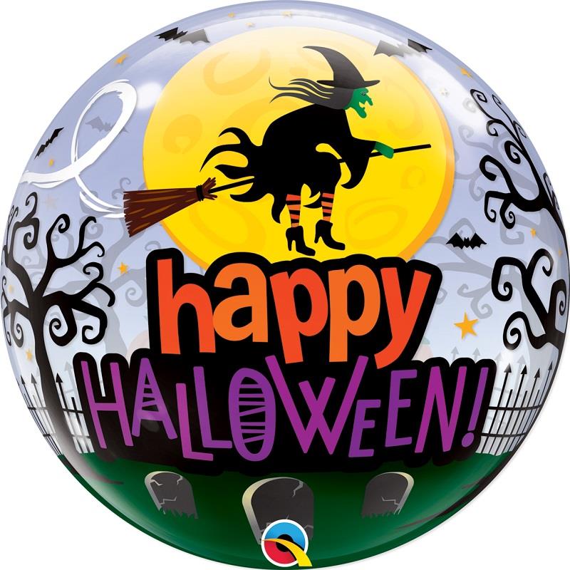Happy Halloween Witches Bubble Balloon 22 inch Qualatex | Party Save Smile