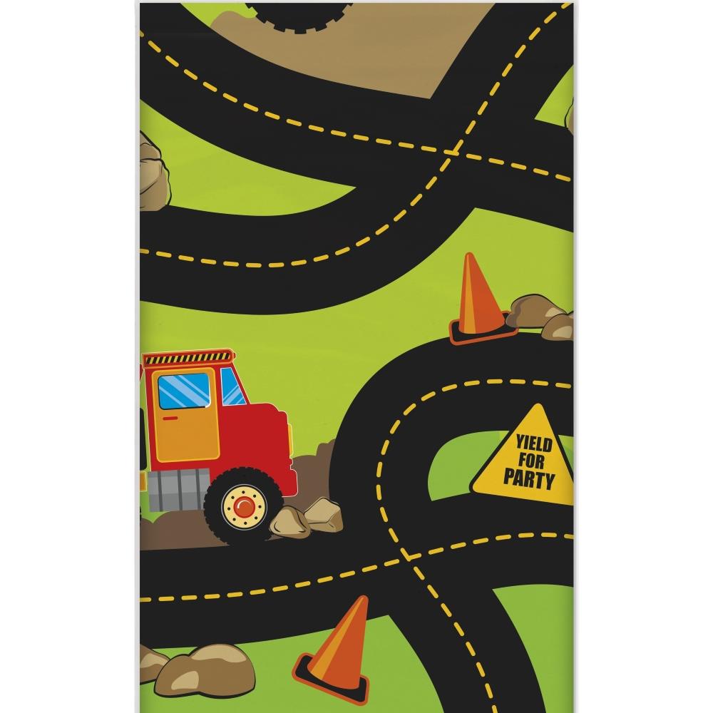 Construction Party Tablecover Tablecloth 138 x 213cm | Party Save Smile