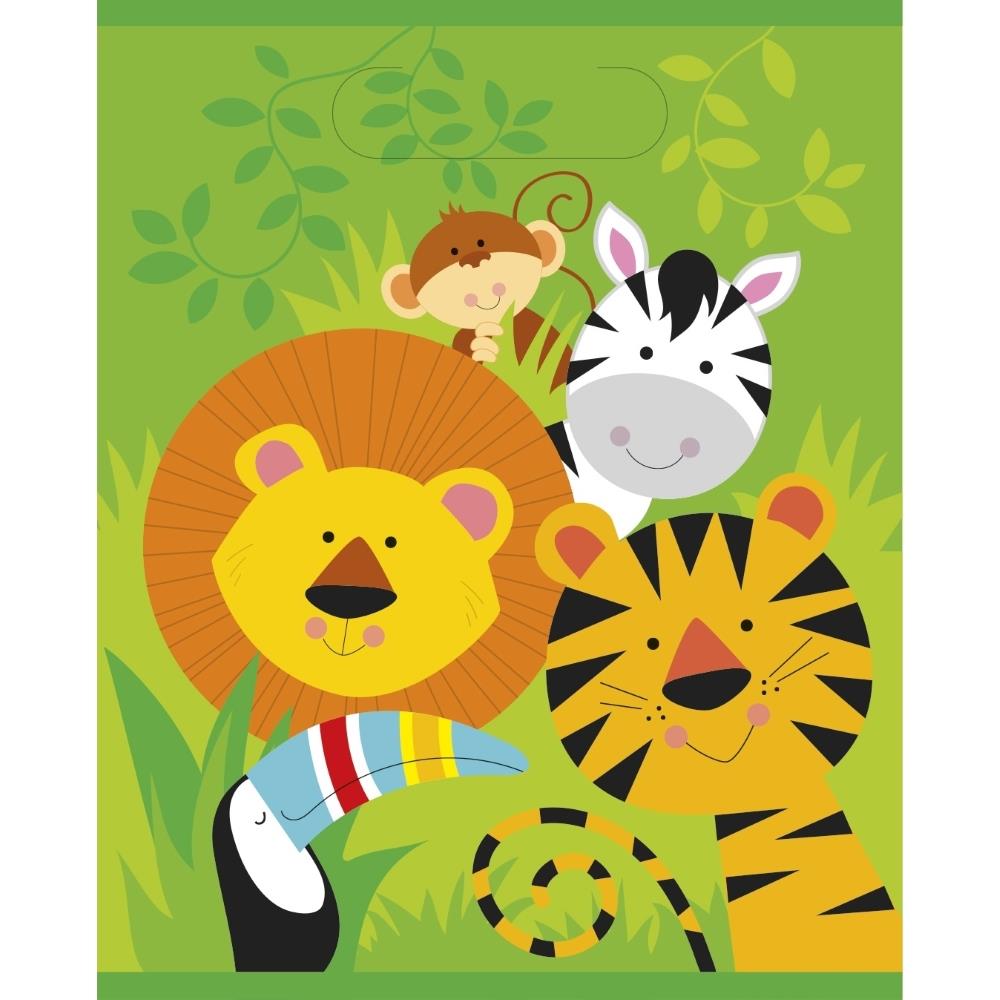 Animals Jungle Party Bags Pack of 8 | Party Save Smile