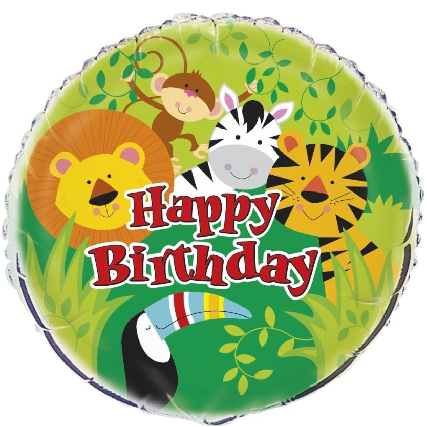 Animal Jungle Party Foil Balloon 18 Inch | Party Save Smile