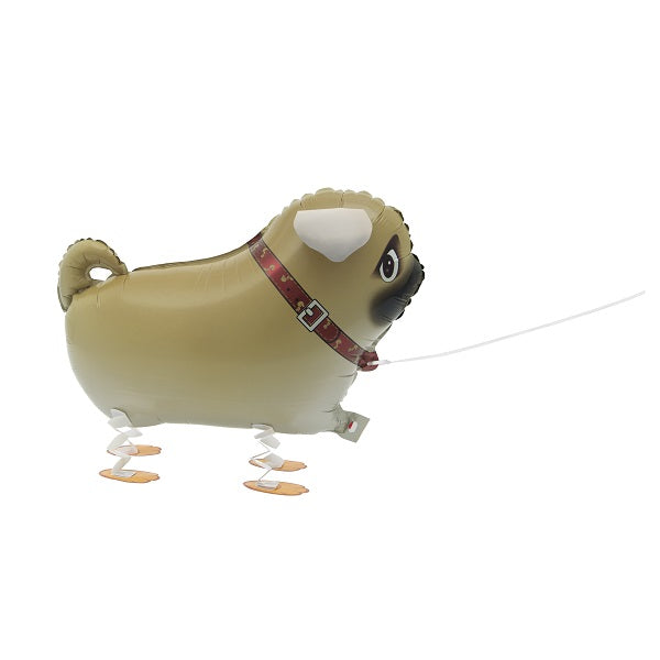 Walking Pug Foil Balloon: Walking Pet Balloons 22 inches | Party Save Smile