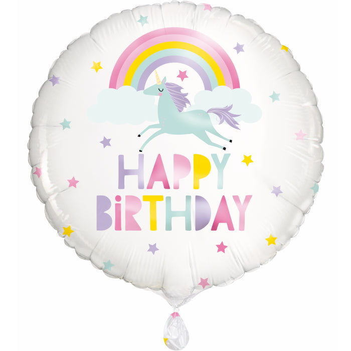 Happy Birthday Rainbow Unicorn Foil Balloons | Party Save Smile