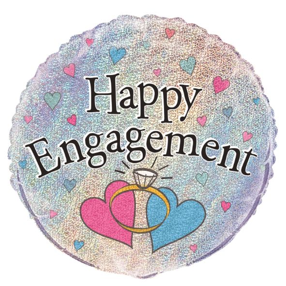 Engagement Foil Balloon - Pink & Blue Hearts | Party Save Smile