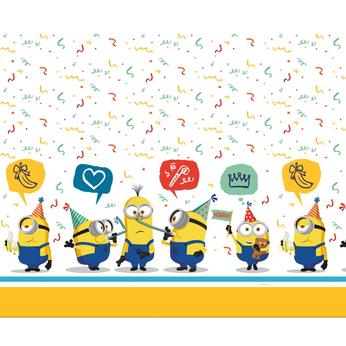 Minion Plastic Party Tablecloth 120 x 180cm | Party Save Smile