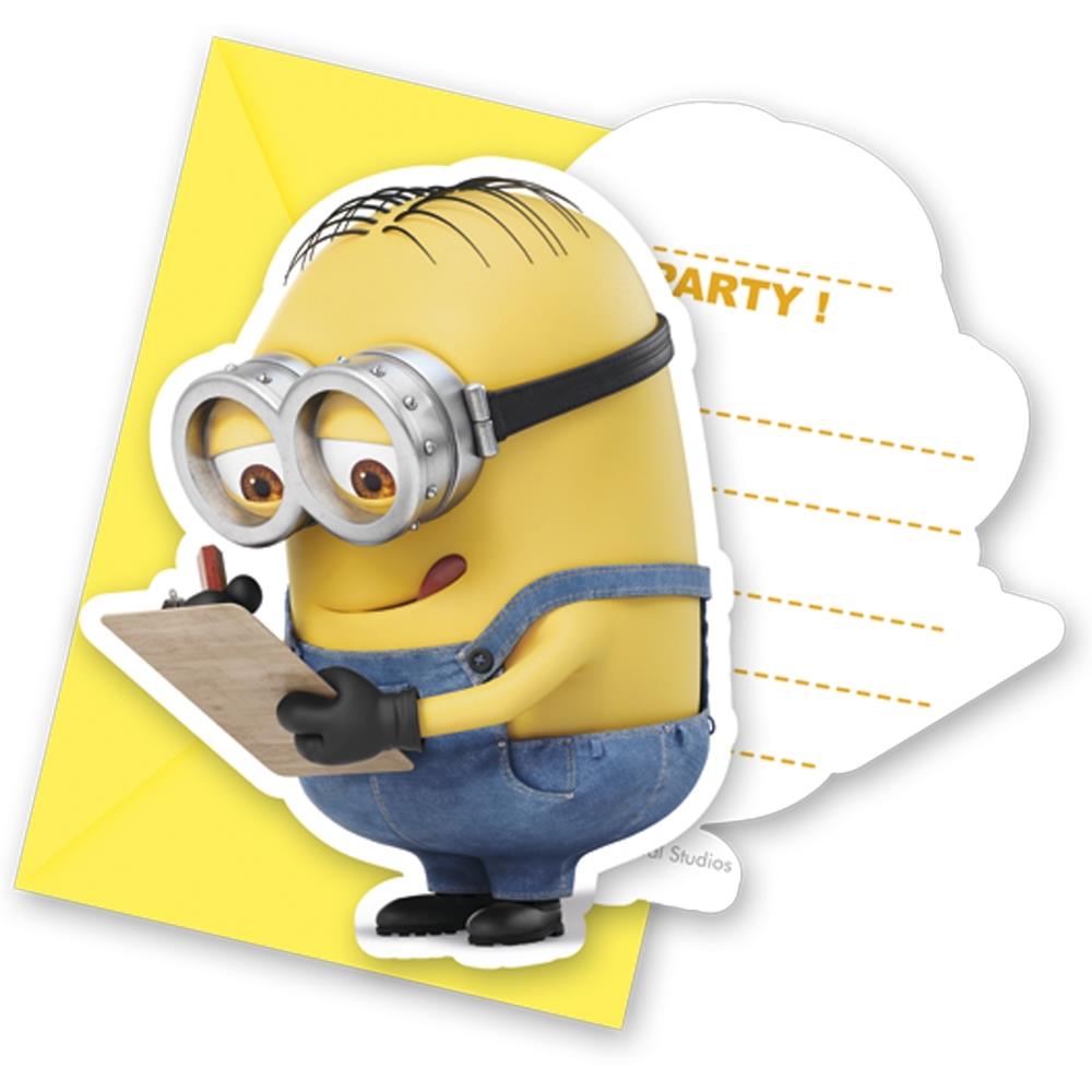 Minion Party Invitations Pack of 6 Invites | Party Save Smile