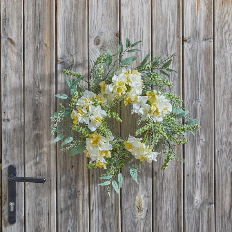 Hydrangea Wreath Artificial Door Decoration 40cm | Party Save Smile