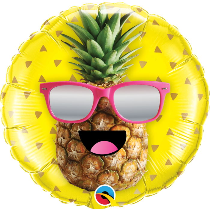 Pineapple with Sunglasses Foil Balloon 18 Inch | Party Save Smile