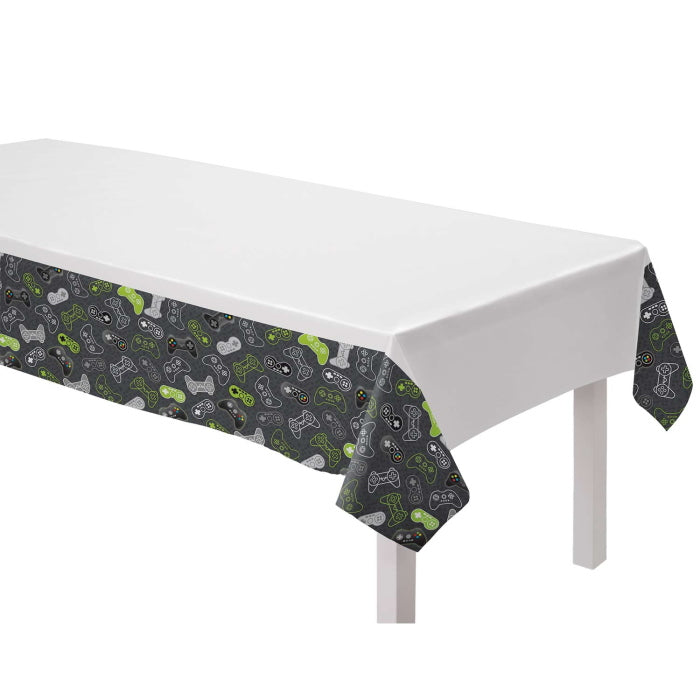 Level Up Video Game Tablecloth: Tablecover 180 x 120cm | Party Save Smile