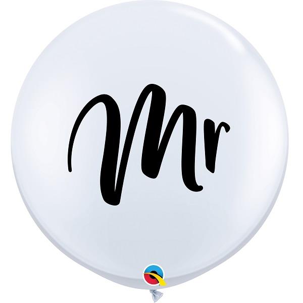 Giant Mr Wedding Balloons 36 inch Pack of 2 | Party Save Smile