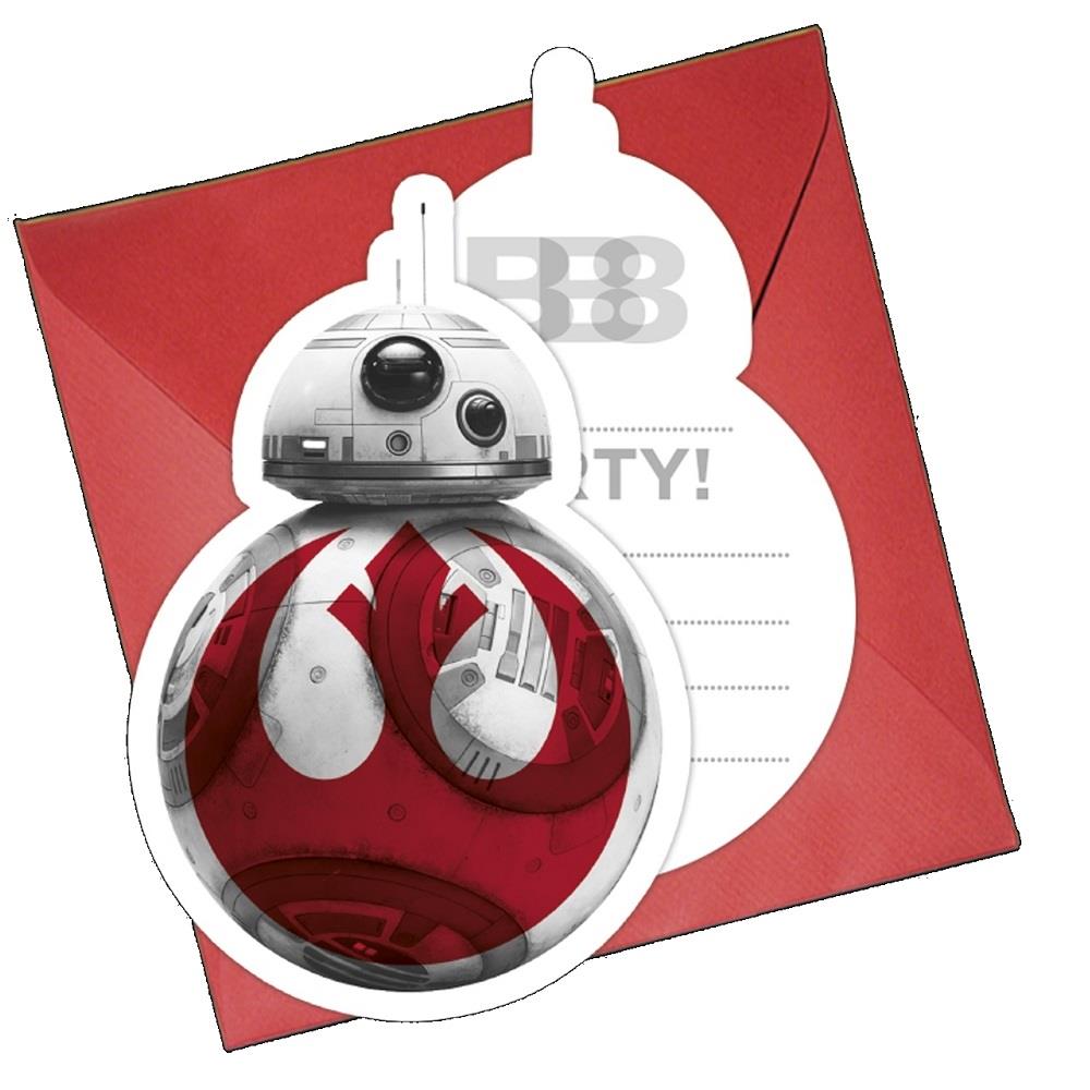 Star Wars BB8 Party Invitations Pack of 6 Invites | Party Save Smile