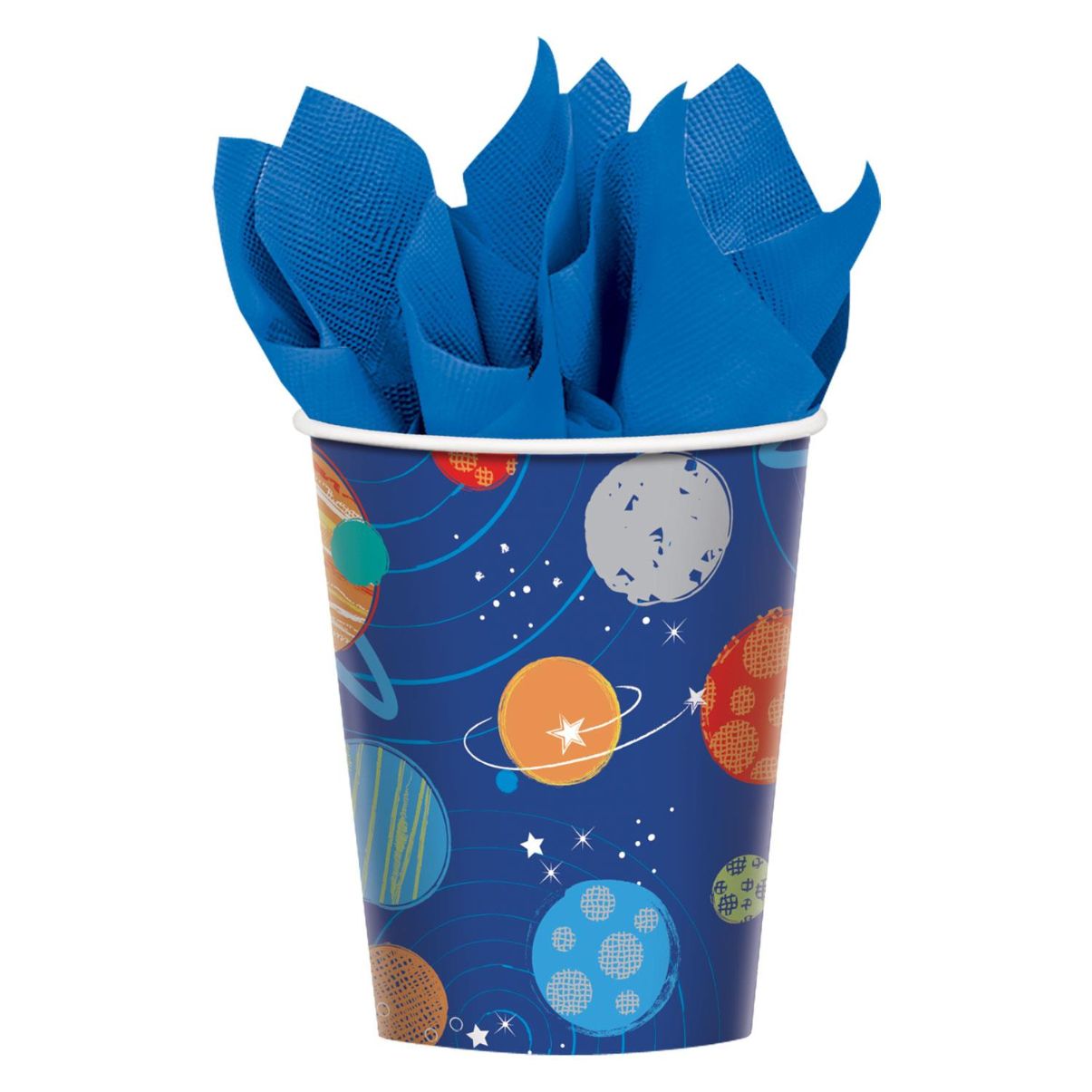 Space Planets Themed Paper Cups Pack of 8 | Party Save Smile
