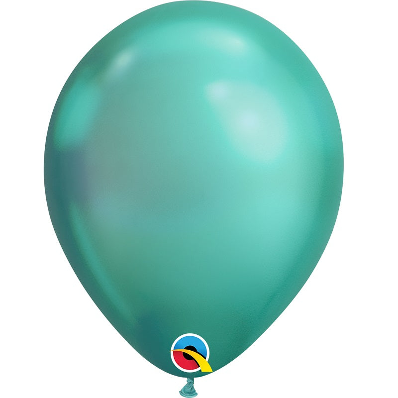 Chrome Emerald Green 11 inch Latex Balloons | Party Save Smile