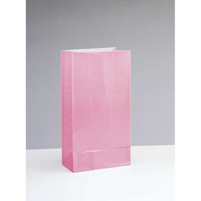Baby Pink Paper Party Bags Pack of 12 | Party Save Smile