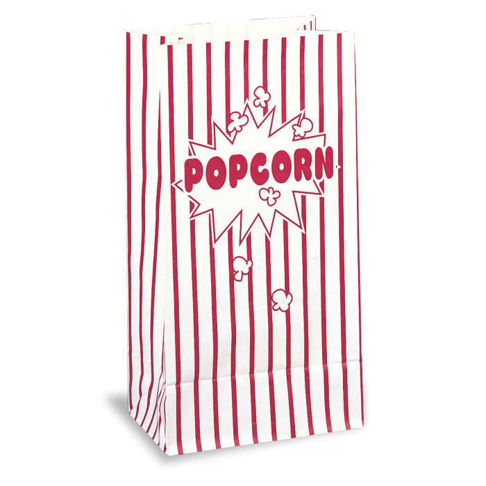 Paper Popcorn Bags 10 Pack - 25 x 12cm | Party Save Smile