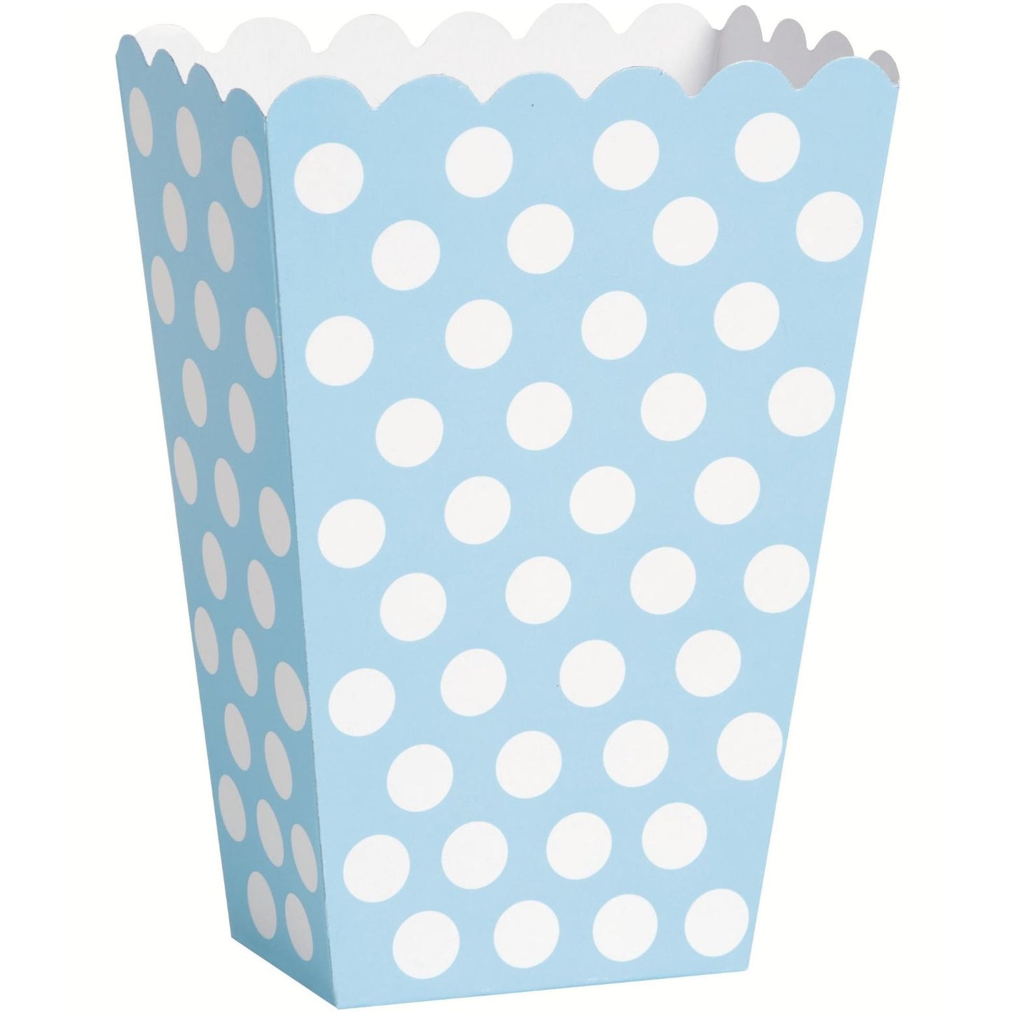 Baby Blue Polka Dot Treat Box Pack of 8 | Party Save Smile