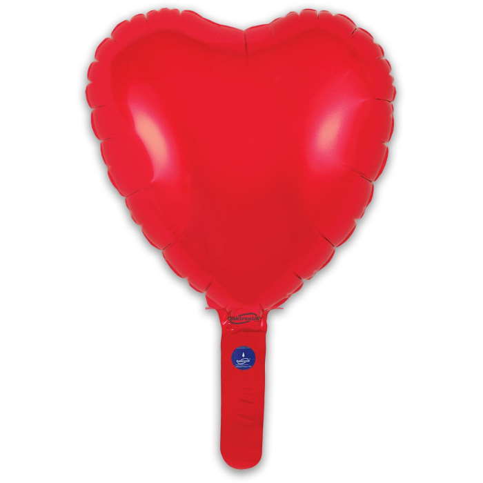 Red Heart Balloons - Air Filled - 23cm Pack of 5 | Party Save Smile