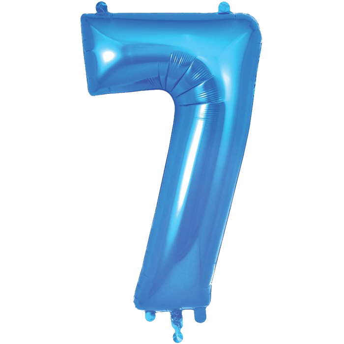 Blue Number 7 Balloon Oaktree 34 inches | Party Save Smile