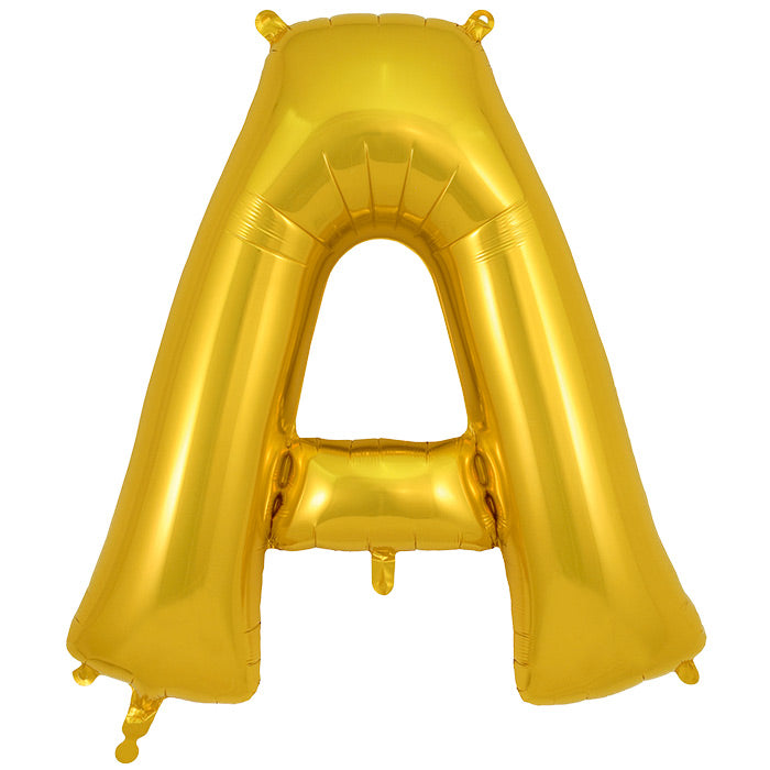 Gold Letter A Foil Balloon Oaktree 34 inches | Party Save Smile