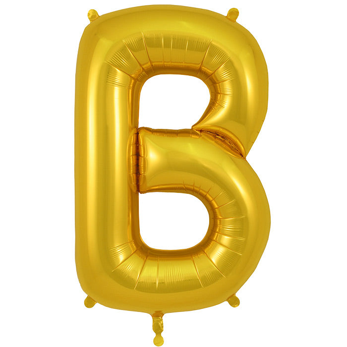 Gold Letter B Foil Balloon Oaktree 34 inches | Party Save Smile