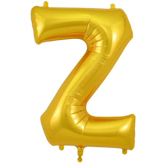 Gold Letter Z Foil Balloon Oaktree 34 inches | Party Save Smile
