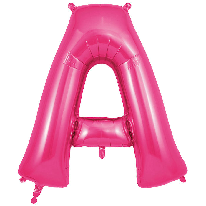 Pink Letter A Foil Balloon Oaktree 34 inches | Party Save Smile