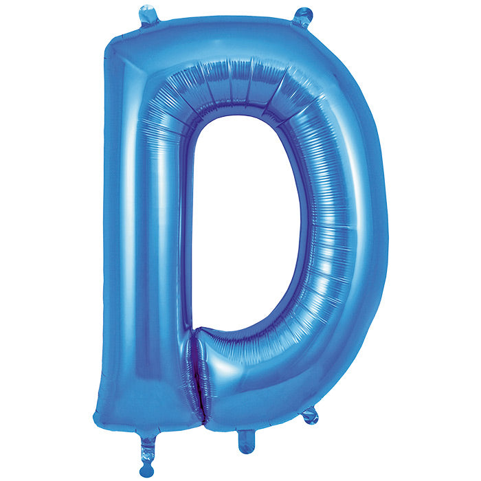 Blue Letter D Foil Balloon Oaktree 34 inches | Party Save Smile