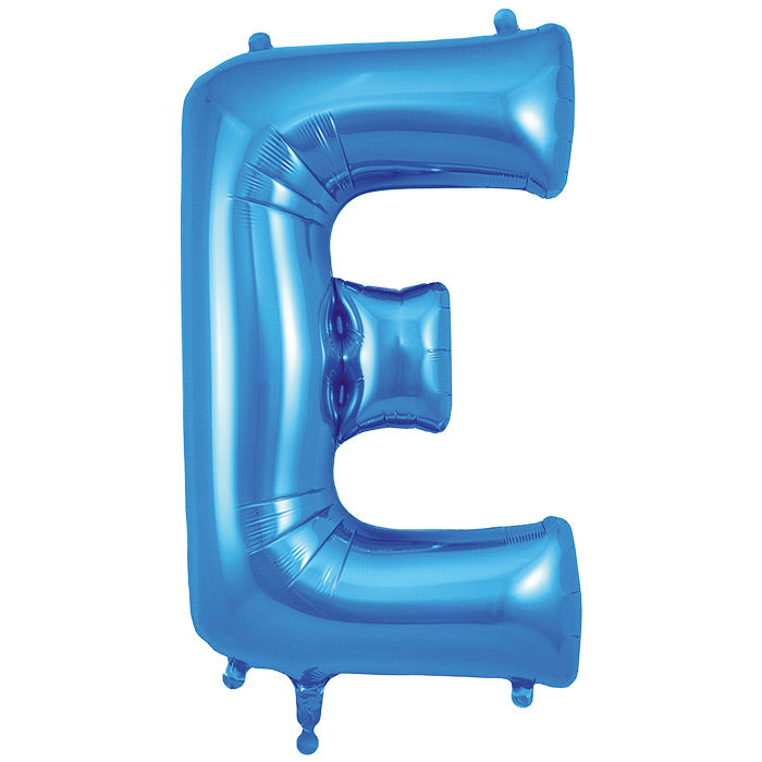 Blue Letter E Foil Balloon Oaktree 34 inches | Party Save Smile
