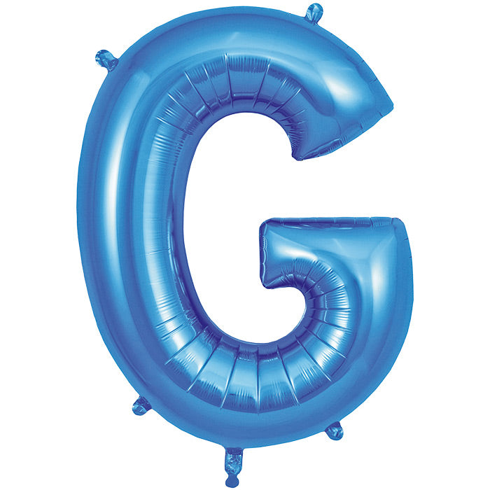 Blue Letter G Foil Balloon Oaktree 34 inches | Party Save Smile