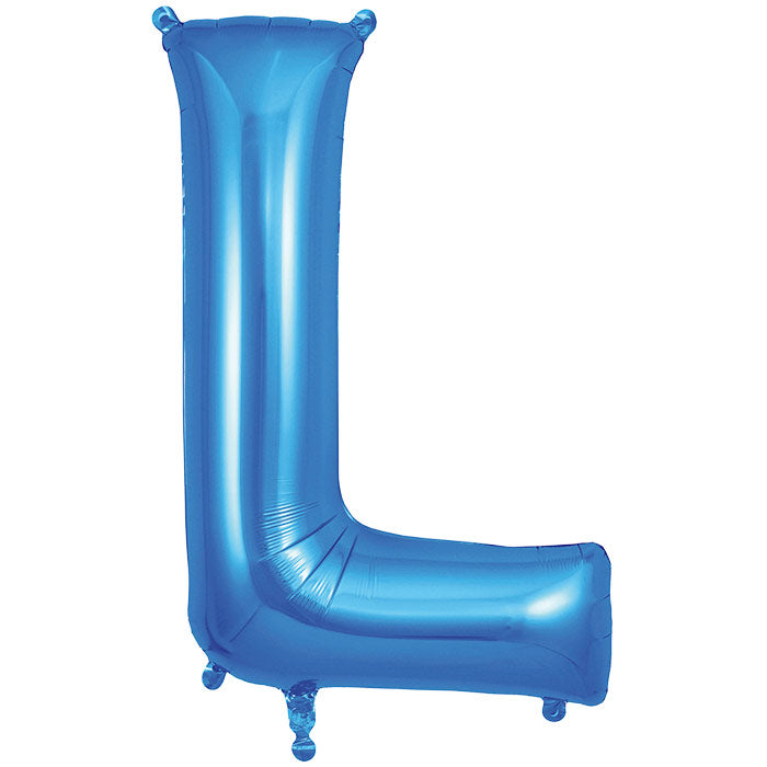 Blue Letter L Foil Balloon Oaktree 34 inches | Party Save Smile