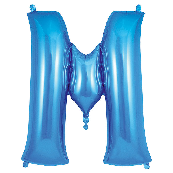 Blue Letter M Foil Balloon Oaktree 34 inches | Party Save Smile