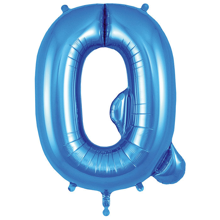 Blue Letter Q Foil Balloon Oaktree 34 inches | Party Save Smile