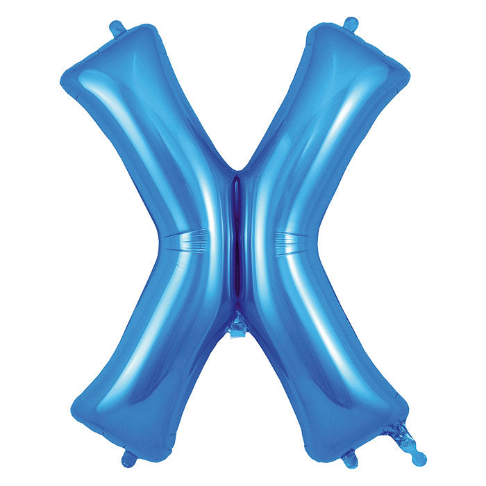 Blue Letter X Foil Balloon Oaktree 34 inches | Party Save Smile