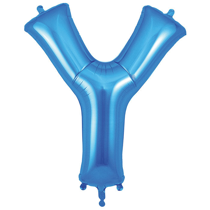 Blue Letter Y Foil Balloon Oaktree 34 inches | Party Save Smile