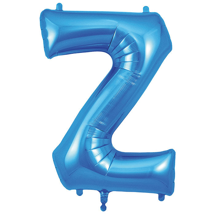 Blue Letter Z Foil Balloon Oaktree 34 inches | Party Save Smile