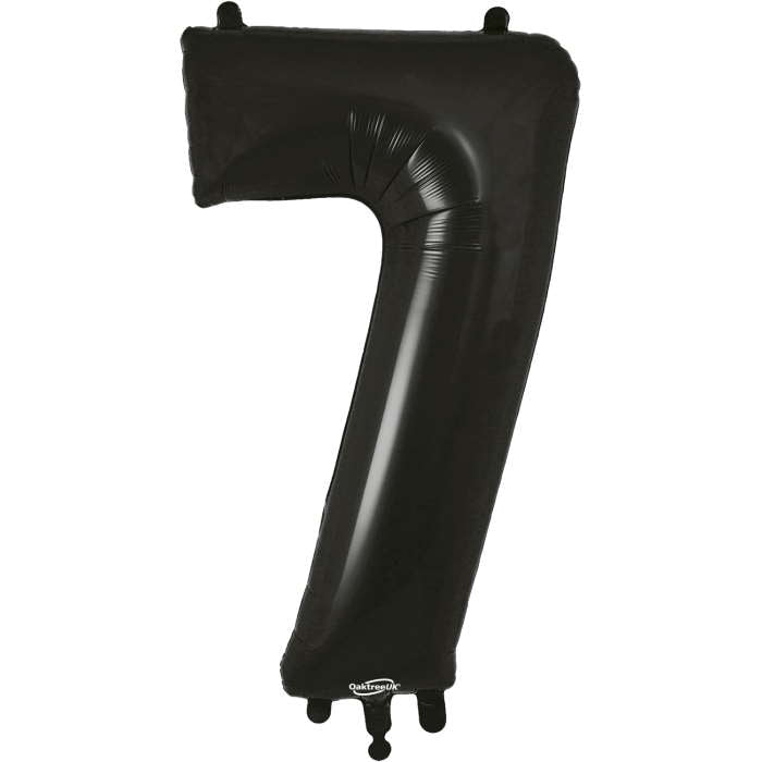 Black Number 7 Balloon Oaktree 34 inches | Party Save Smile