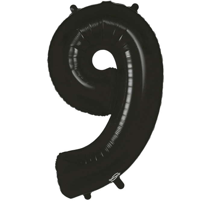 Black Number 9 Balloon Oaktree 34 inches | Party Save Smile
