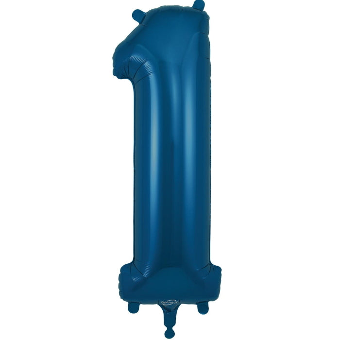 Navy Blue Number 1 Foil Balloon 34 inches | Party Save Smile